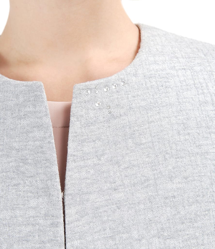 Sacou din bumbac cu fir de efect si aplicatie cristale