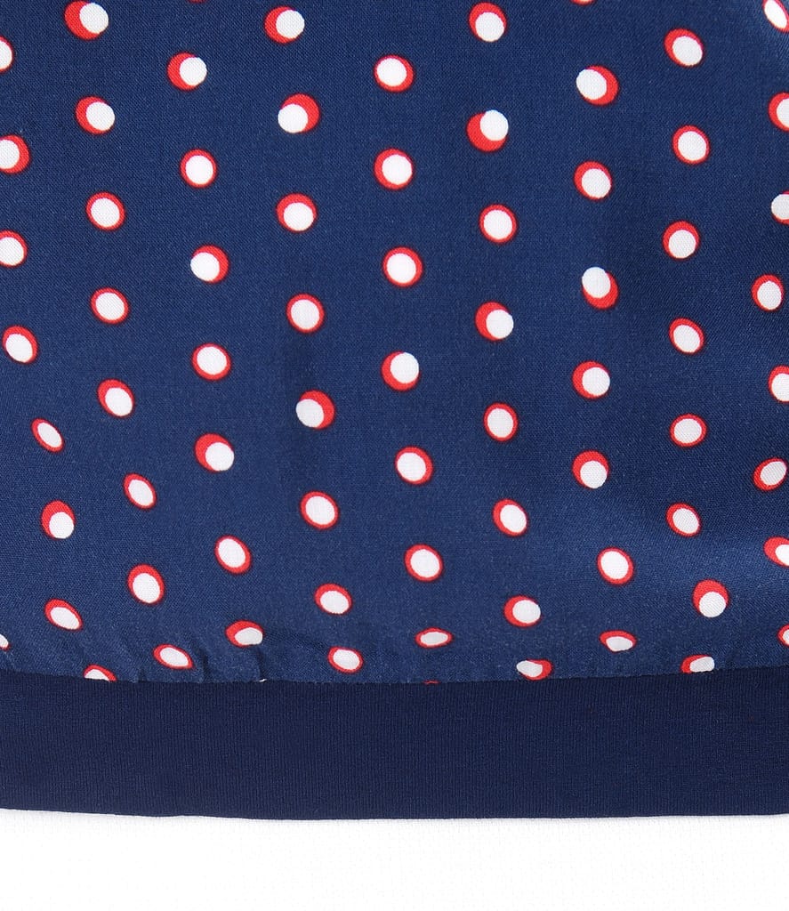 Bluza cu fata din viscoza imprimata cu picouri