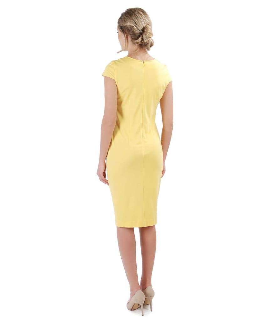 Rochie midi din jerse elastic cu viscoza