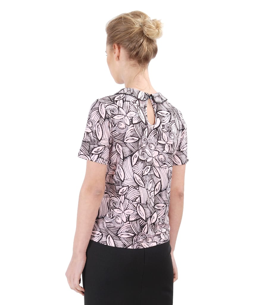 Bluza din jerse elastic cu guler