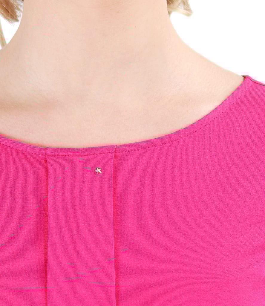 Bluza din jerse elastic cu fald si aplicatie de cristale