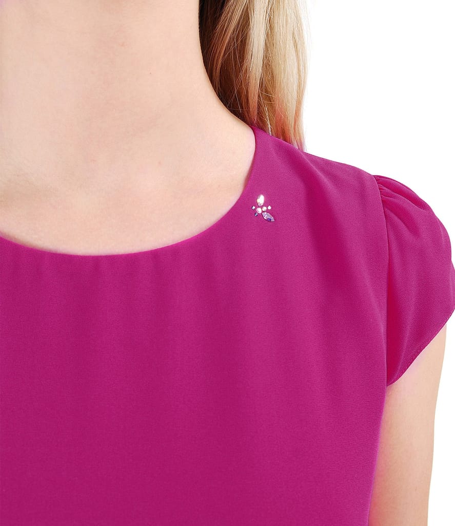 Rochie din voal cu aplicatie de cristale