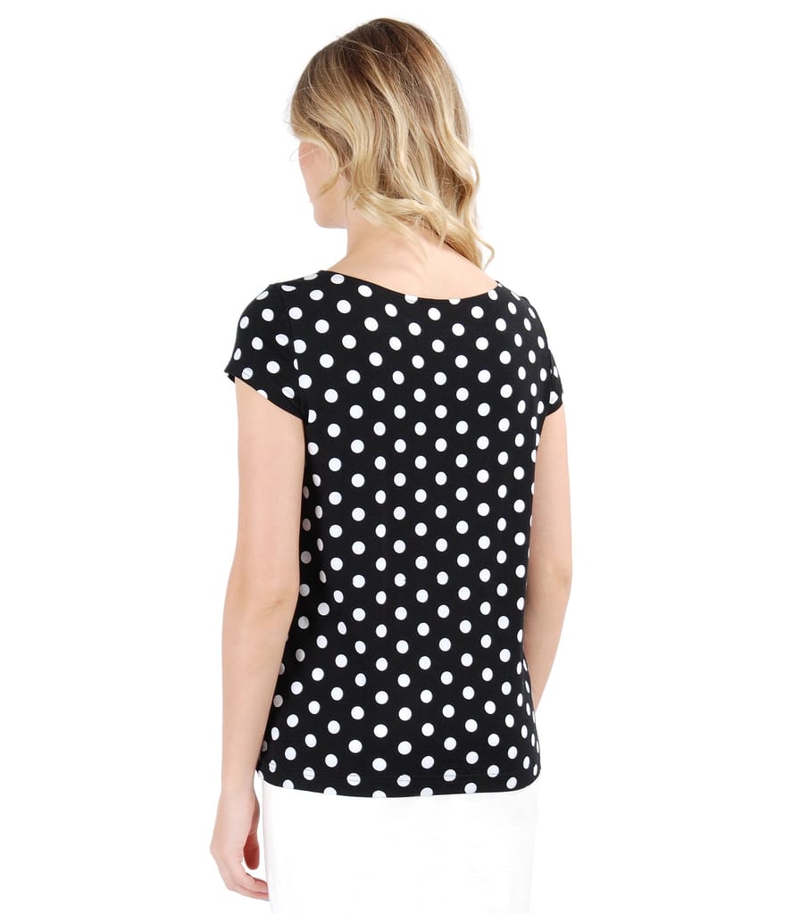 Bluza din jerse elastic imprimat cu picouri