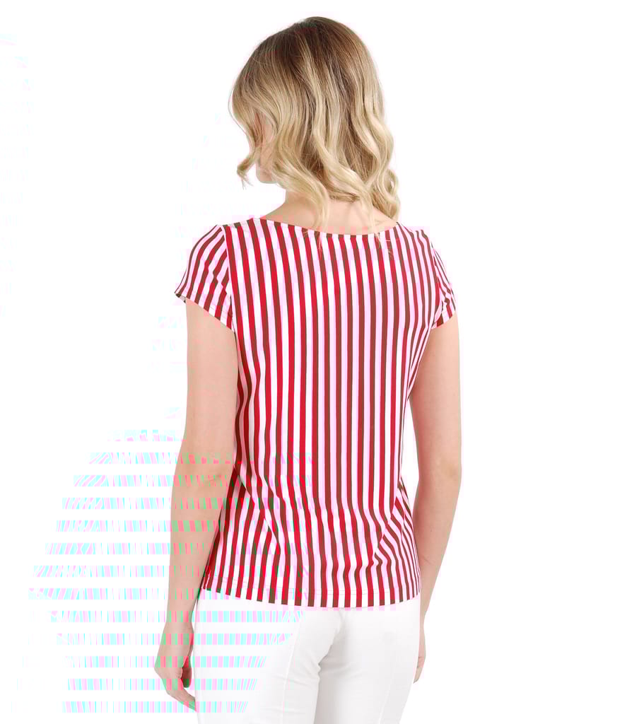 Bluza din jerse elastic imprimat cu dungi