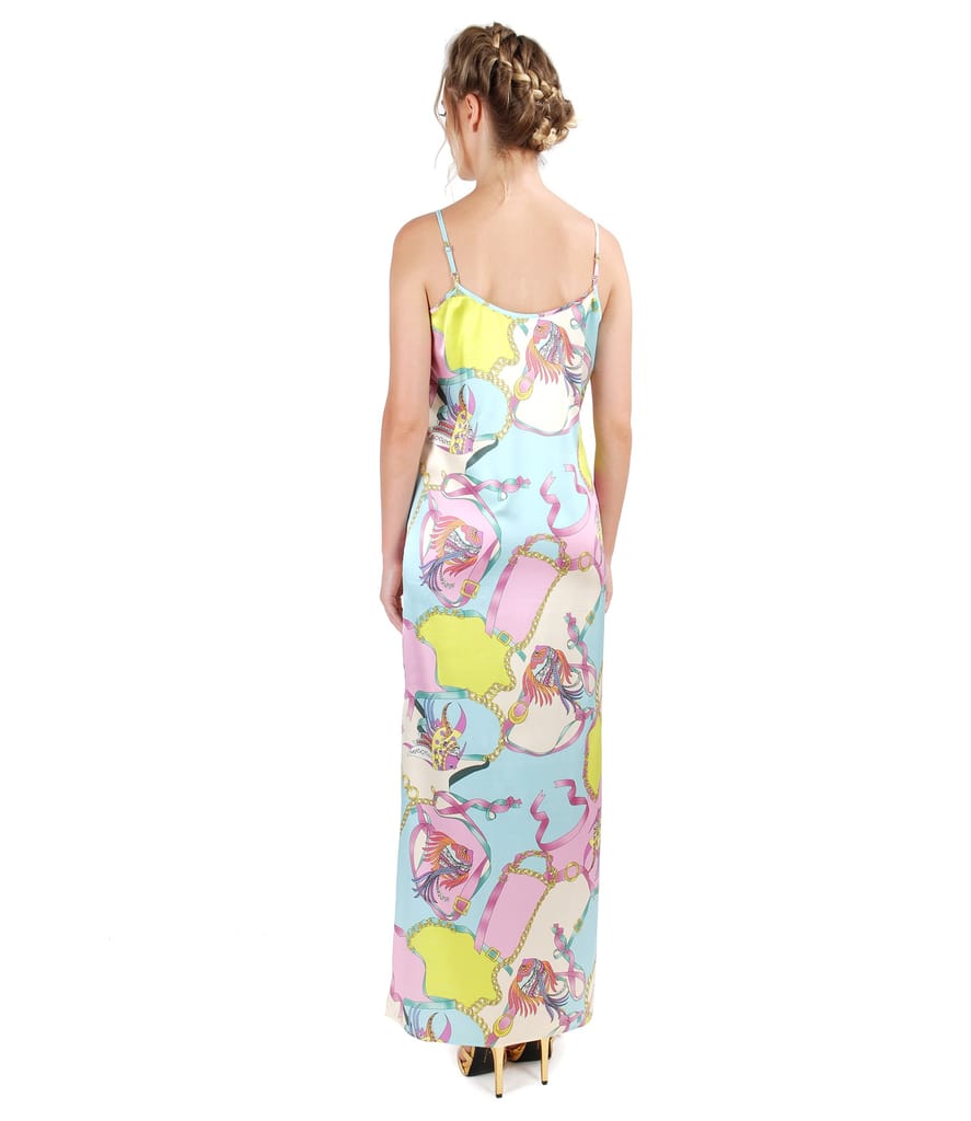 Rochie lunga din matase naturala elastica