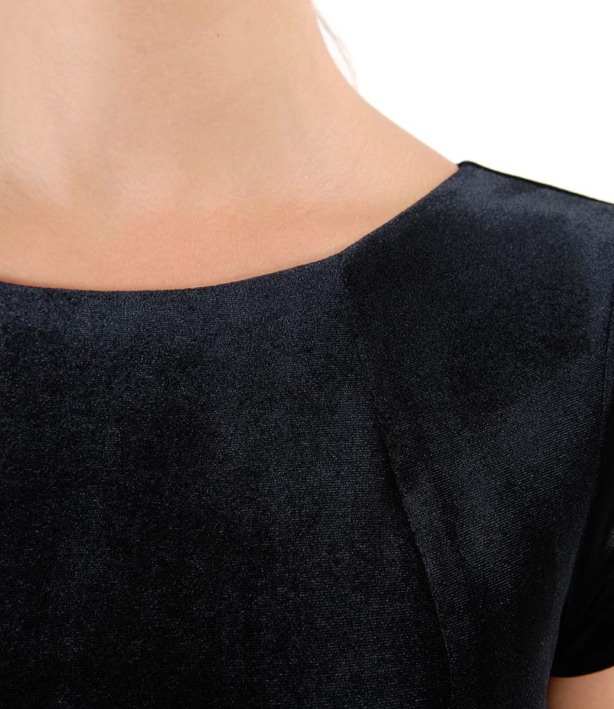 Rochie midi din catifea elastca uni