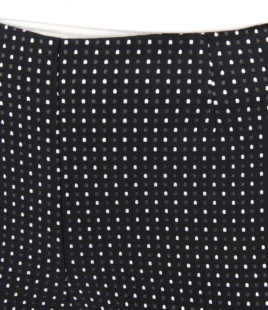 Pantaloni pana din stofa elastica brocata cu picouri