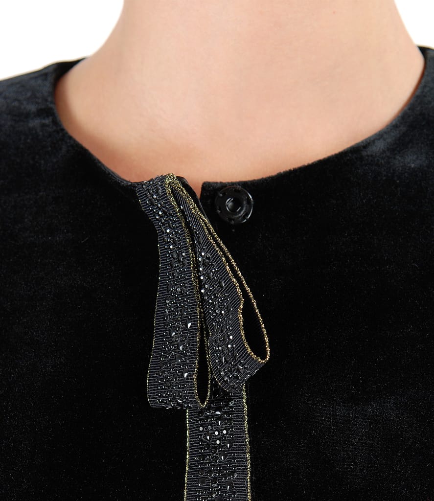 Sacou din catifea elastica neagra