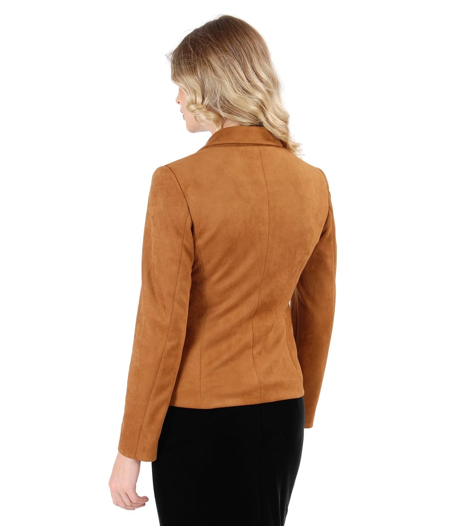 Sacou din stofa cu aspect catifelat