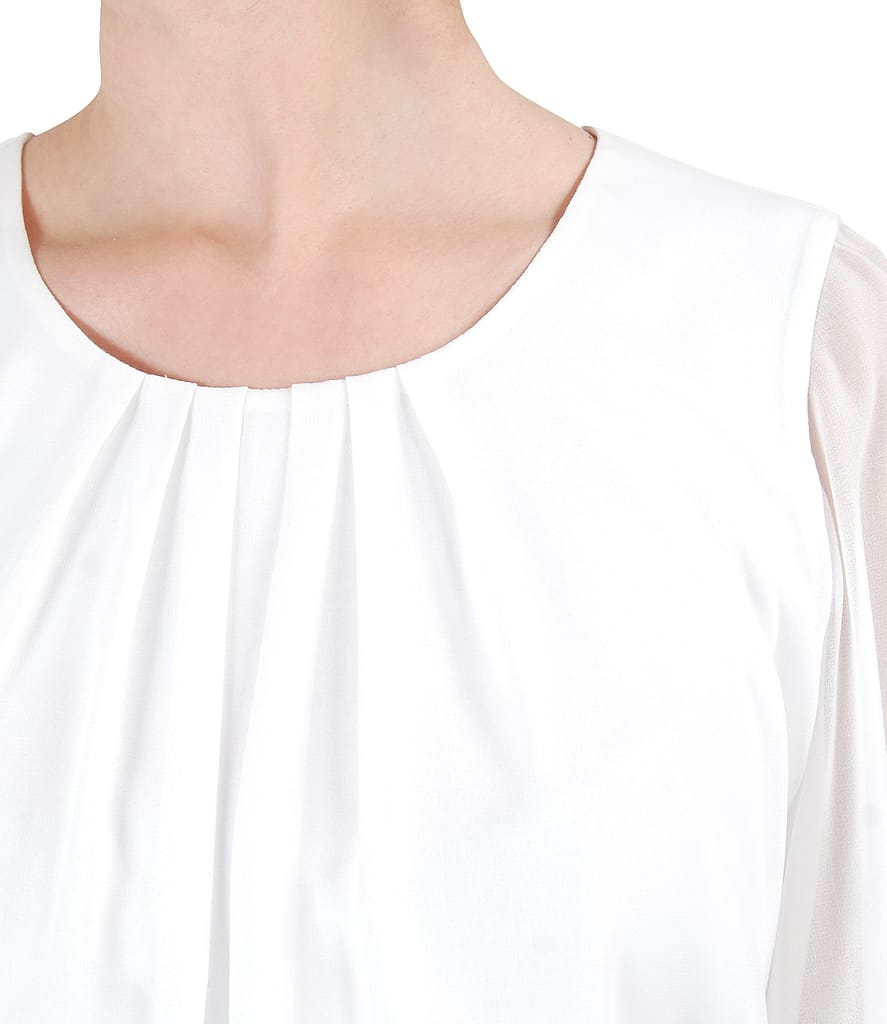 Bluza din voal cu maneci bufante