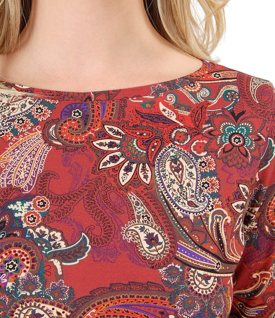 Bluza din jerse imprimat cu motive florale