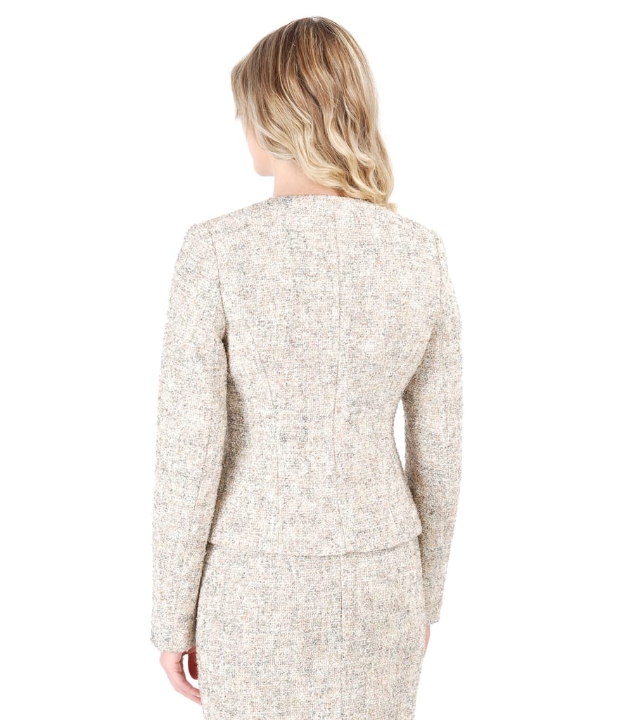 Sacou din bucle cu franjuri la terminatie