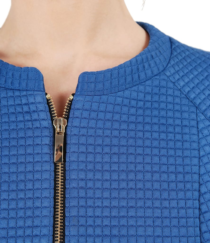 Bolero din brocart elastic cu motive geometrice