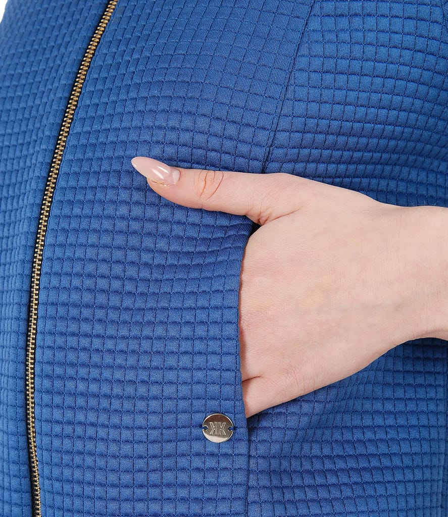 Bolero din brocart elastic cu motive geometrice