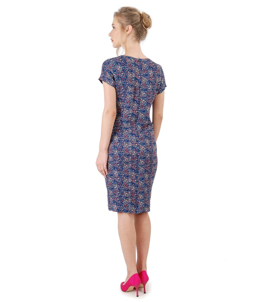 Rochie lejera din viscoza imprimata cu picouri