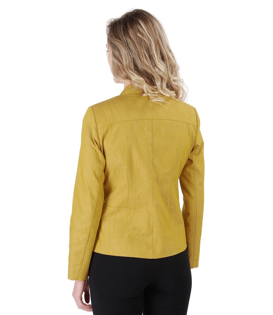 Sacou din denim cu cusatura decorativa