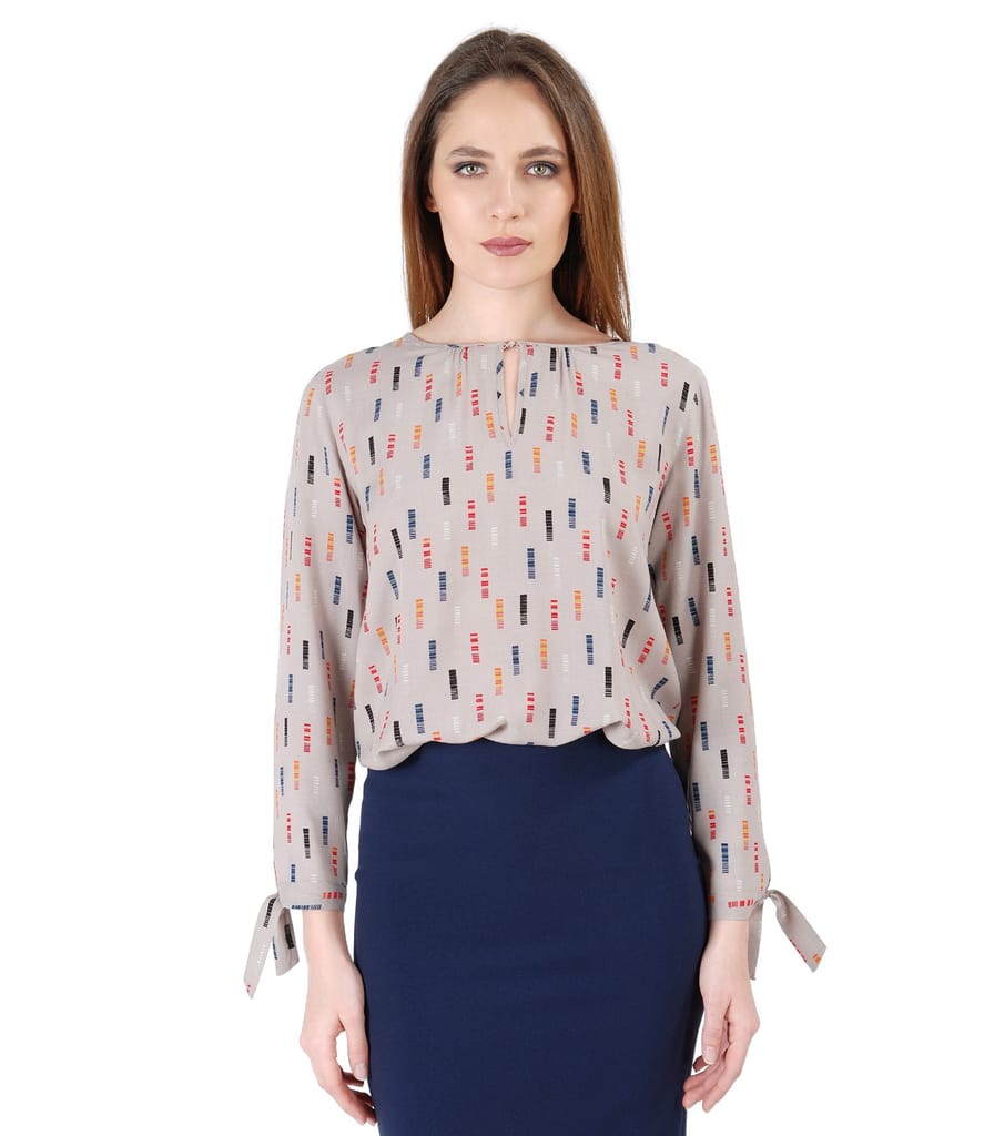 Bluza din viscoza cu maneci lungi