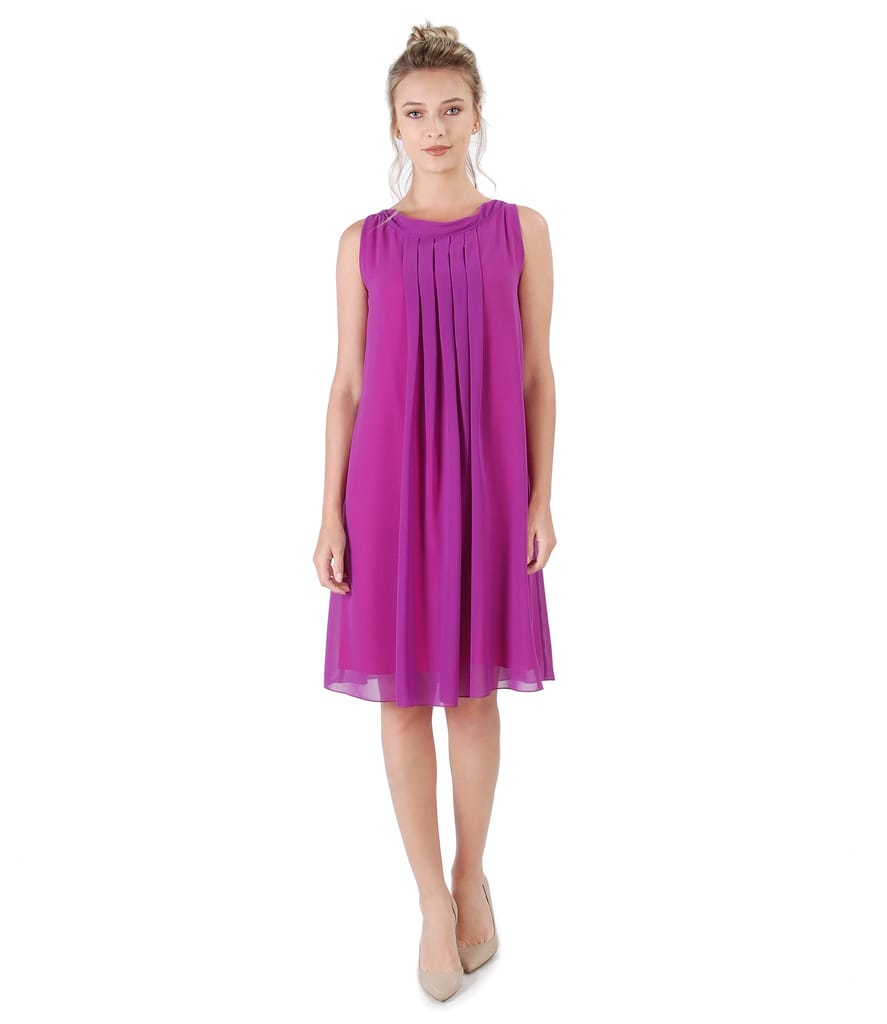 Rochie din voal cu falduri pe fata