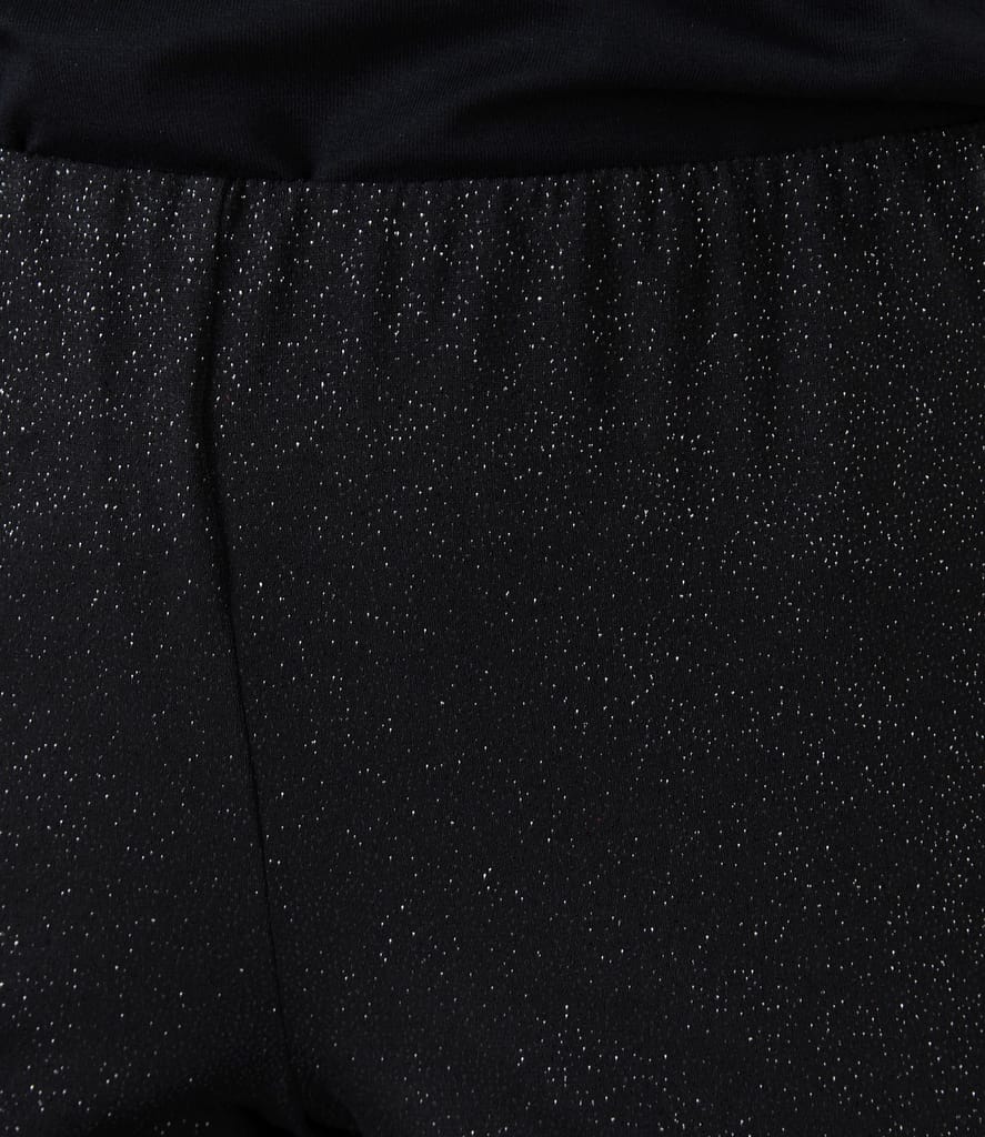 Pantaloni de ocazie din jerse elastic cu efect lucios