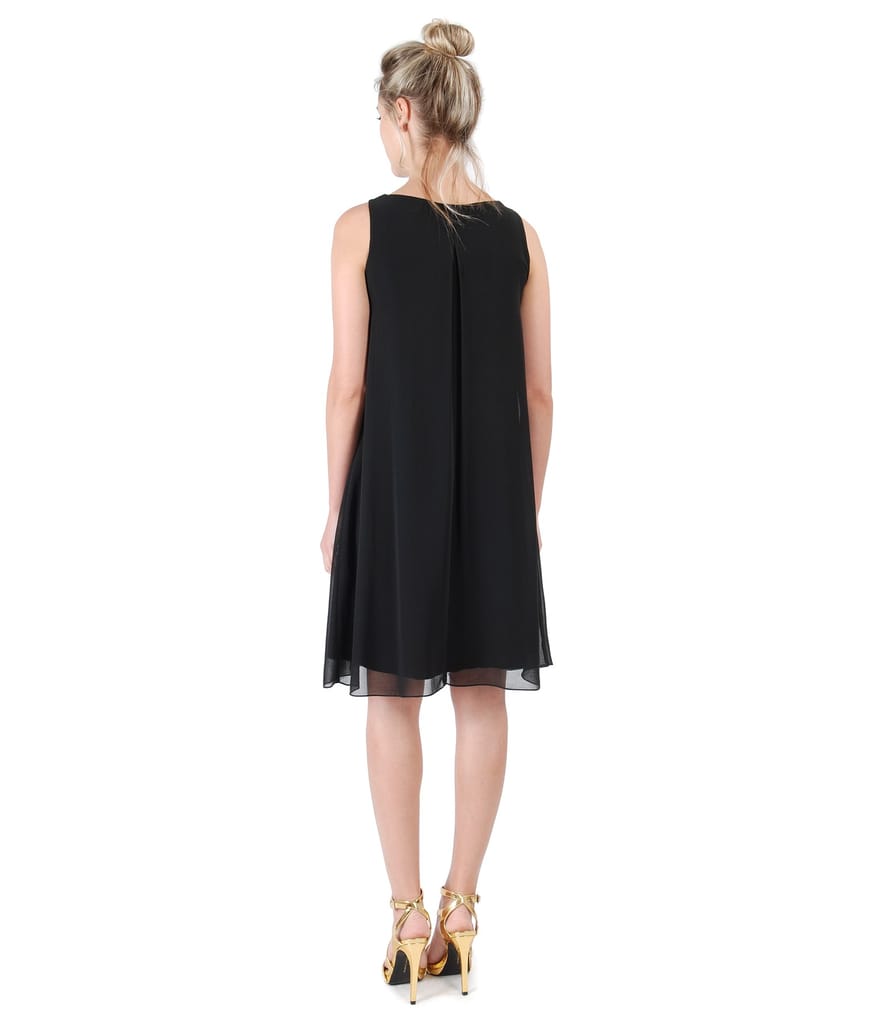 Rochie din voal cu falduri pe fata