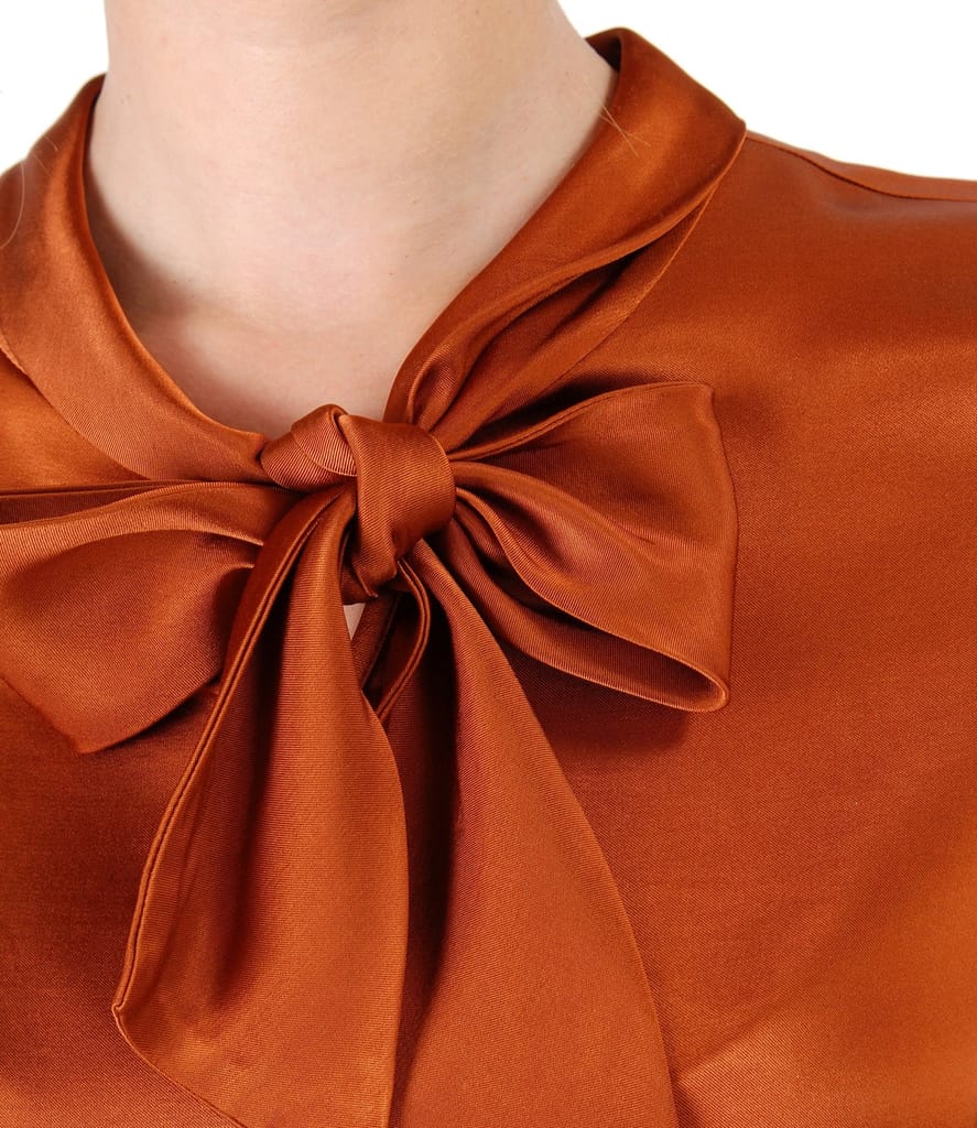 Bluza din viscoza cu guler tip esarfa