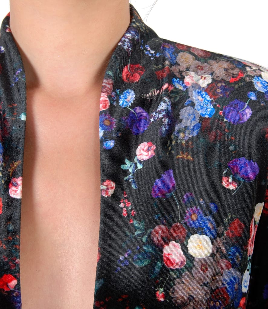 Sacou din catifea cu motive florale