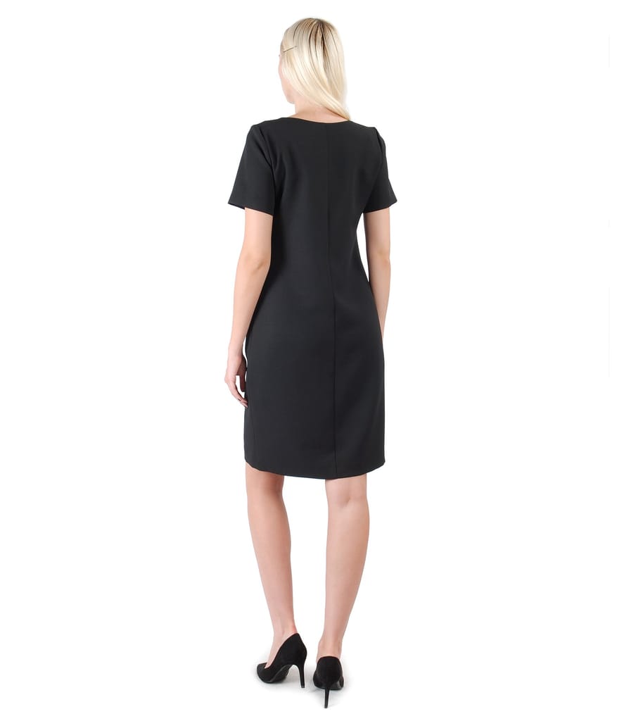 Rochie office din stofa elastica cu fermoar