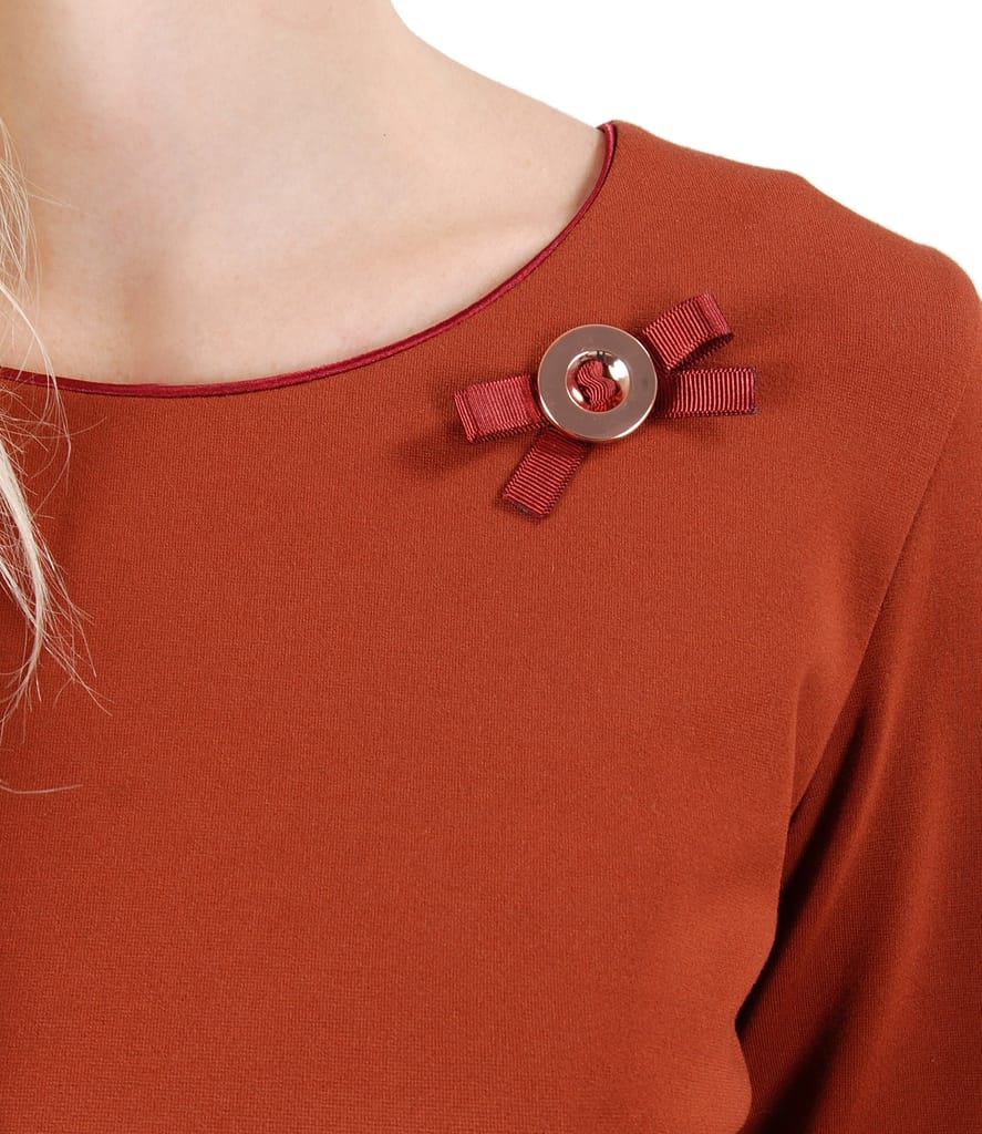 Rochie midi din jerse elastic gros cu buzunare laterale