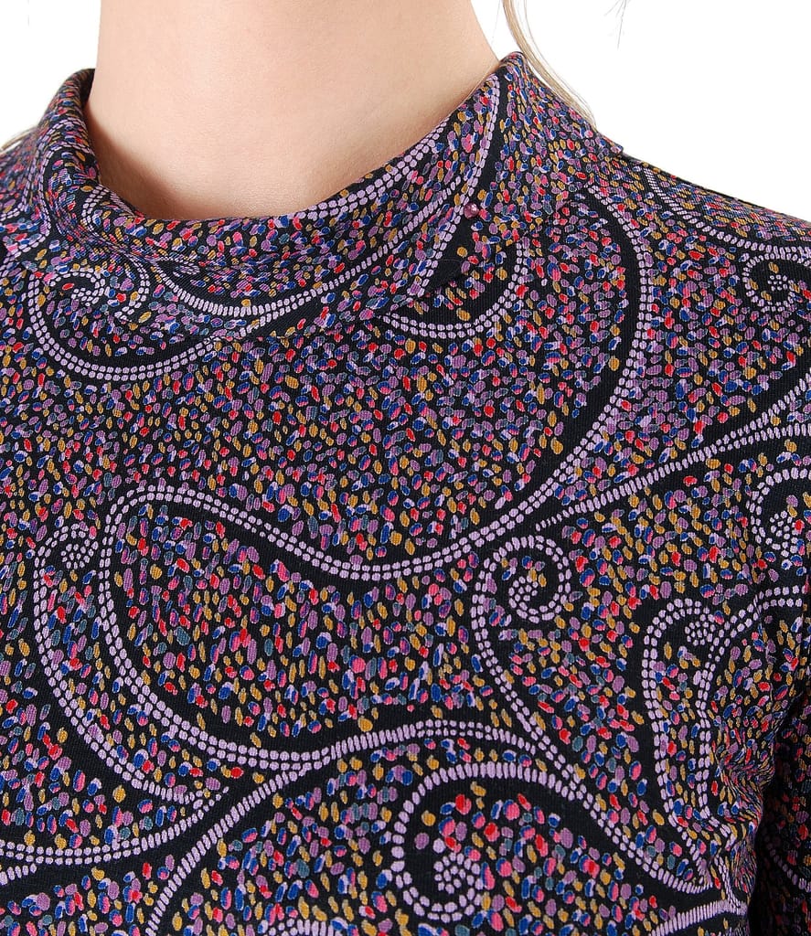 Bluza din jerse elastic cu maneci 3/4