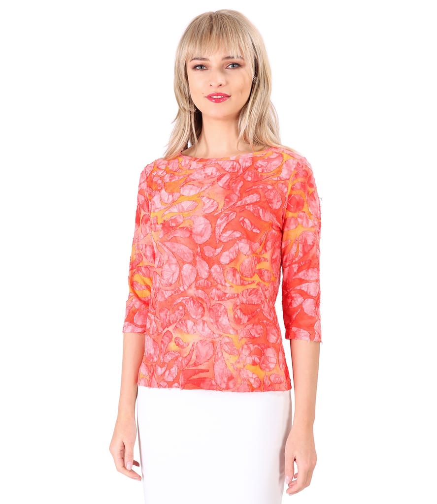 Bluza din jerse cu model tesut in relief