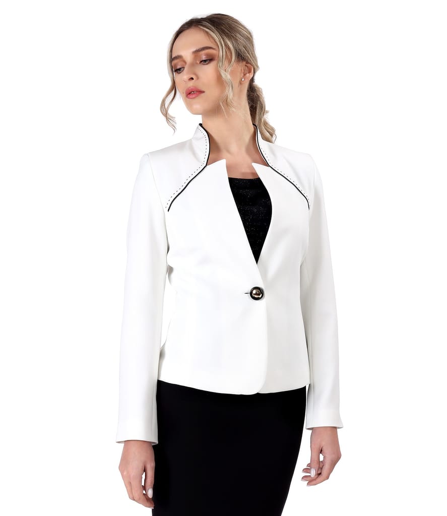 Sacou office cu cusatura contrast