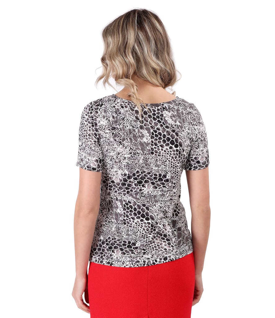 Bluza din jerse elastic cu print leopard 3d