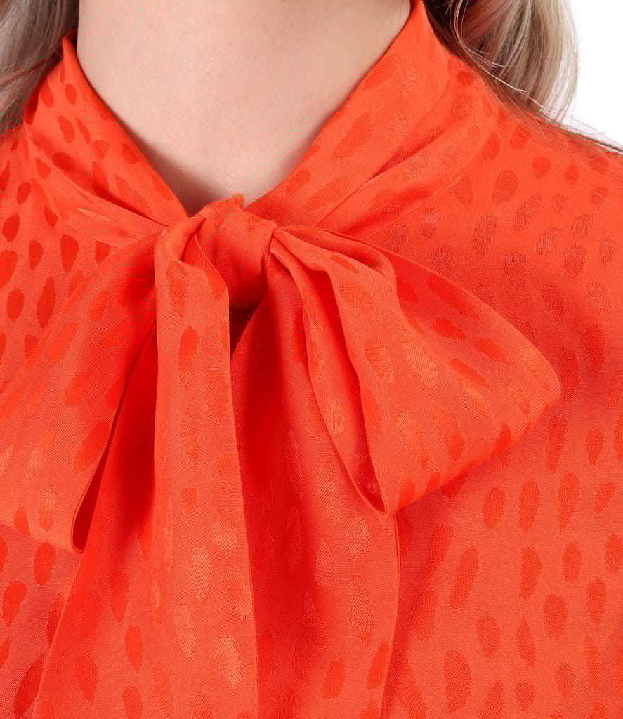 Bluza din viscoza cu guler tip esarfa