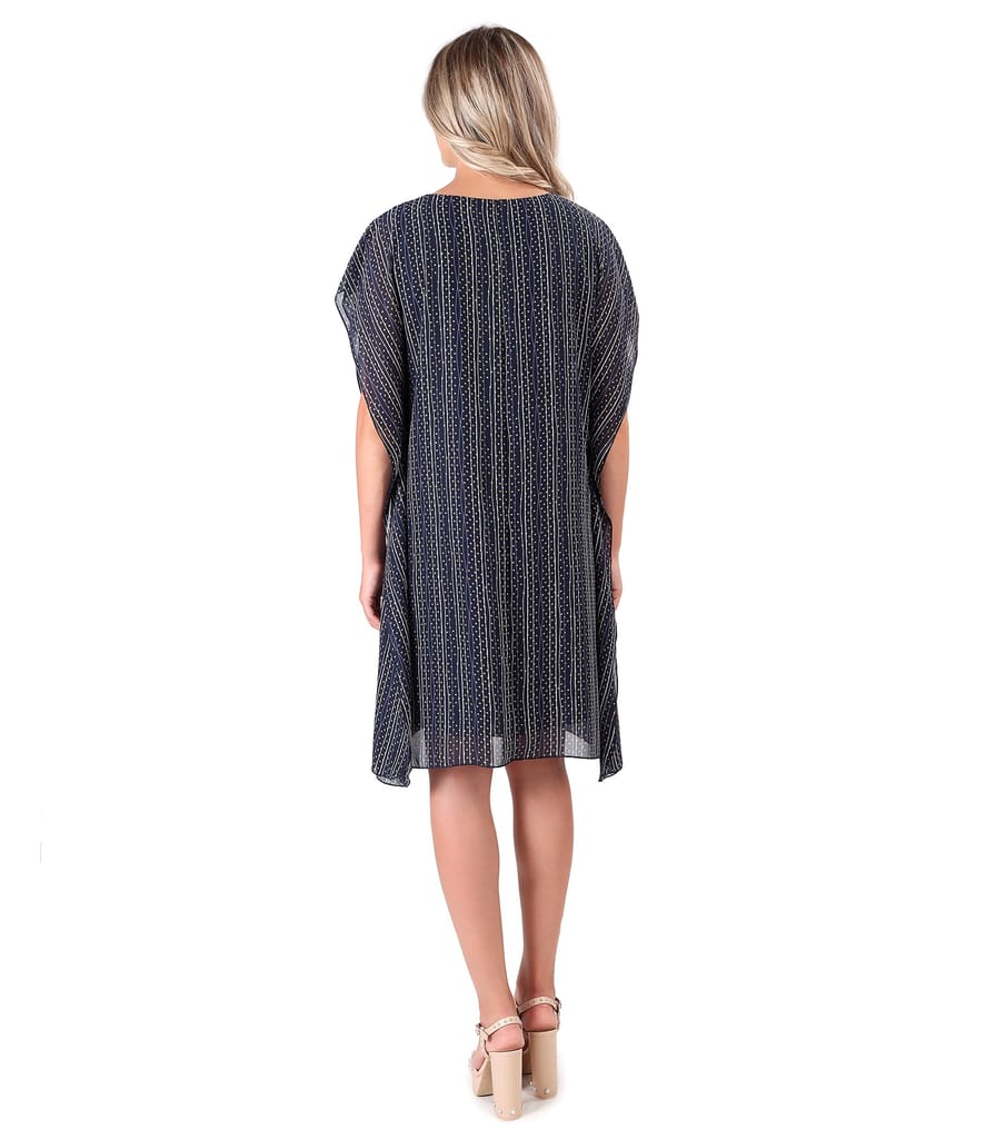 Rochie tip fluture din voal imprimat