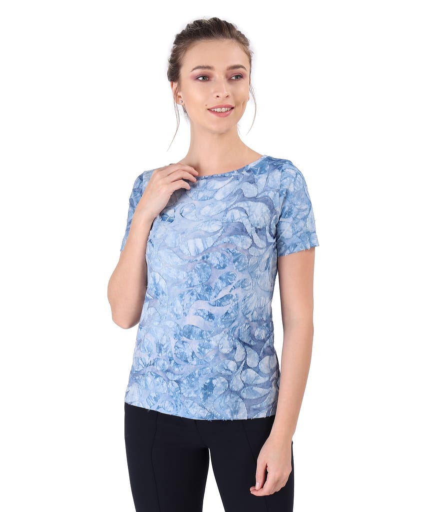 Bluza din jerse cu model tesut in relief