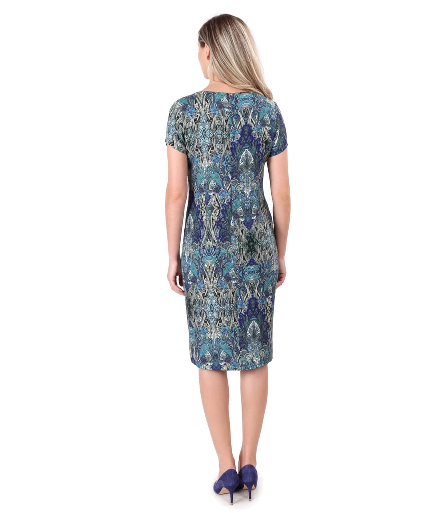 Rochie din viscoza imprimata cu motive florale