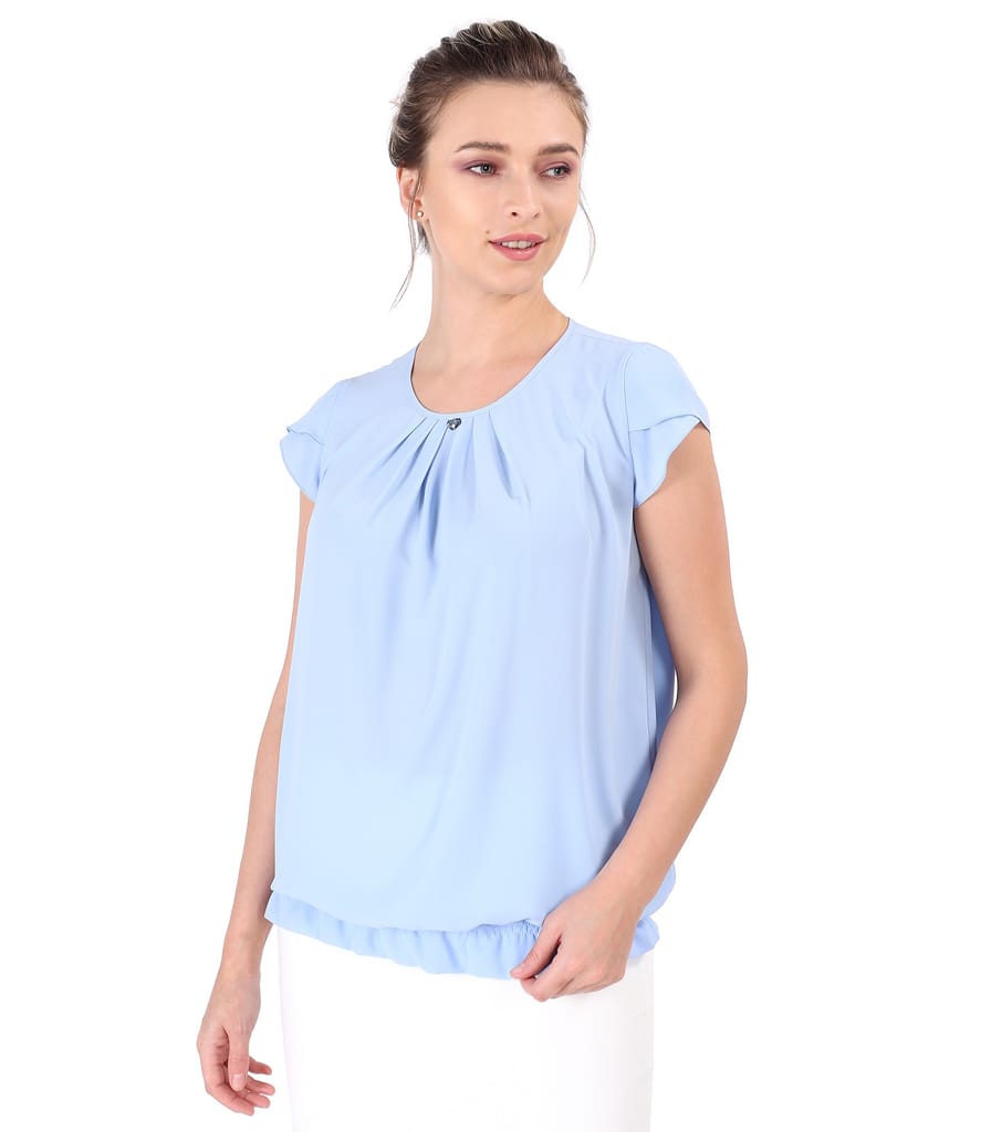 Bluza eleganta cu falduri pe fata