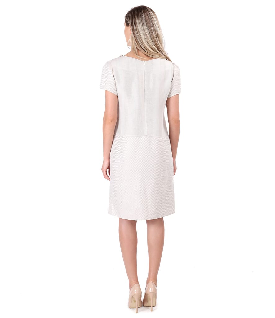 Rochie dreapta din in si viscoza