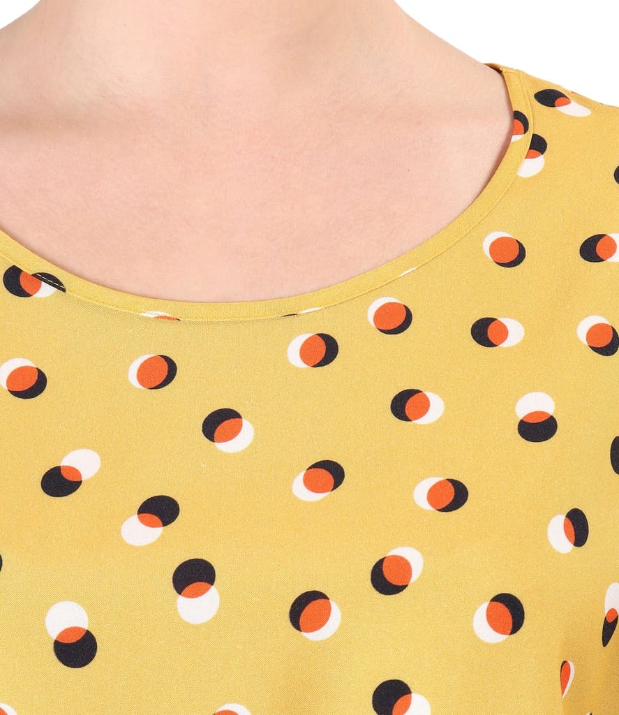 Bluza eleganta din viscoza imprimata cu buline