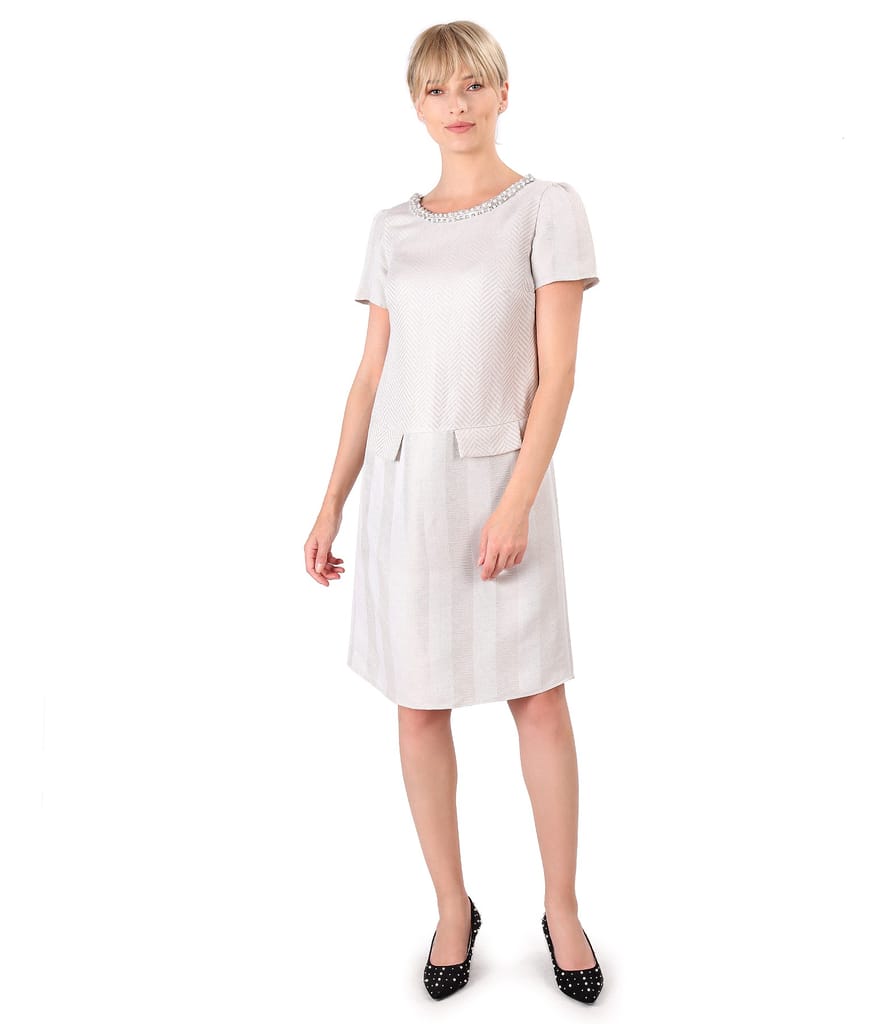 Rochie dreapta din in si viscoza