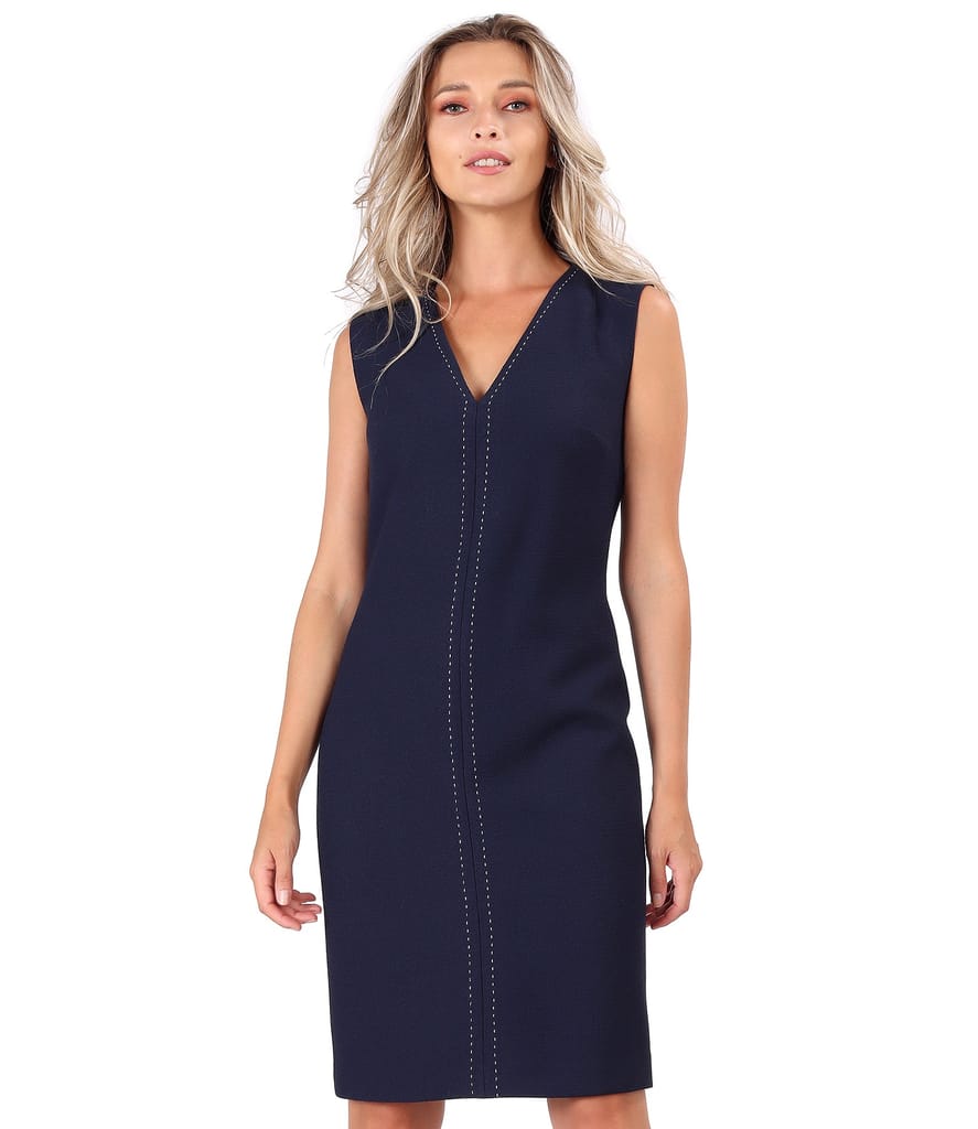 Rochie office cu cusatura in contrast