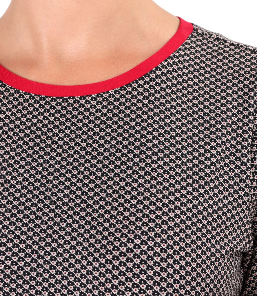 Bluza eleganta din jerse elastic imprimat