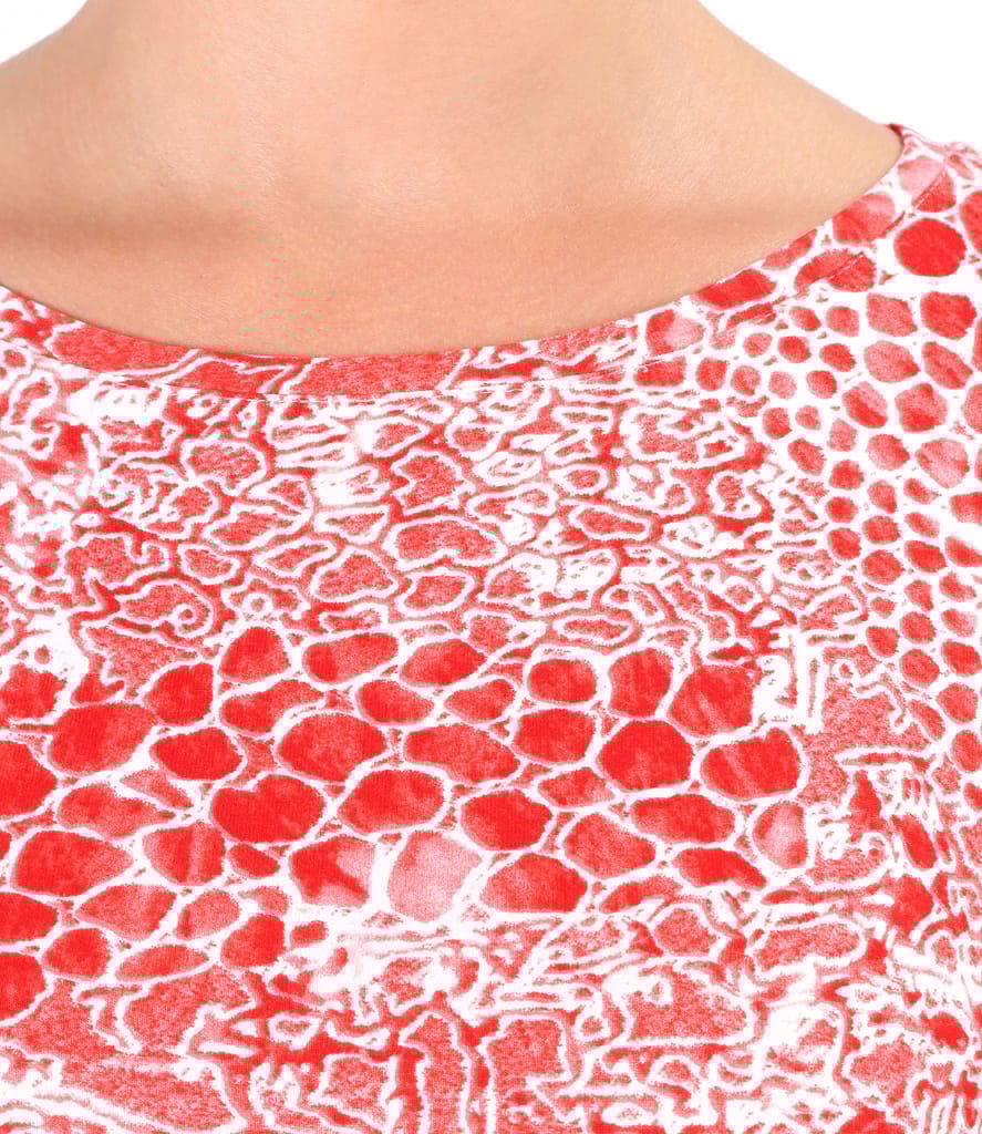 Tricou din jerse elastic cu print leopard 3d