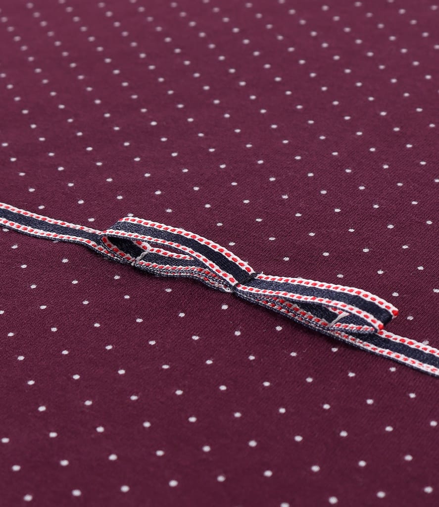 Bluza din jerse elastic imprimat cu picouri