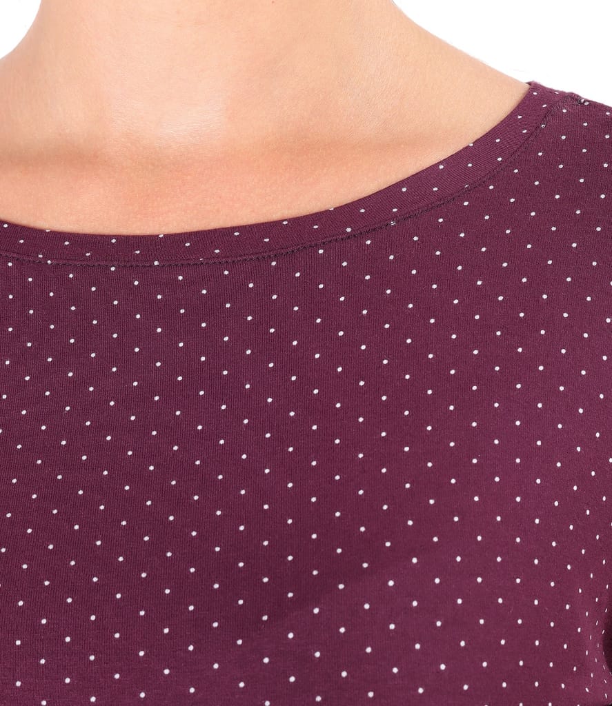 Bluza din jerse elastic imprimat cu picouri