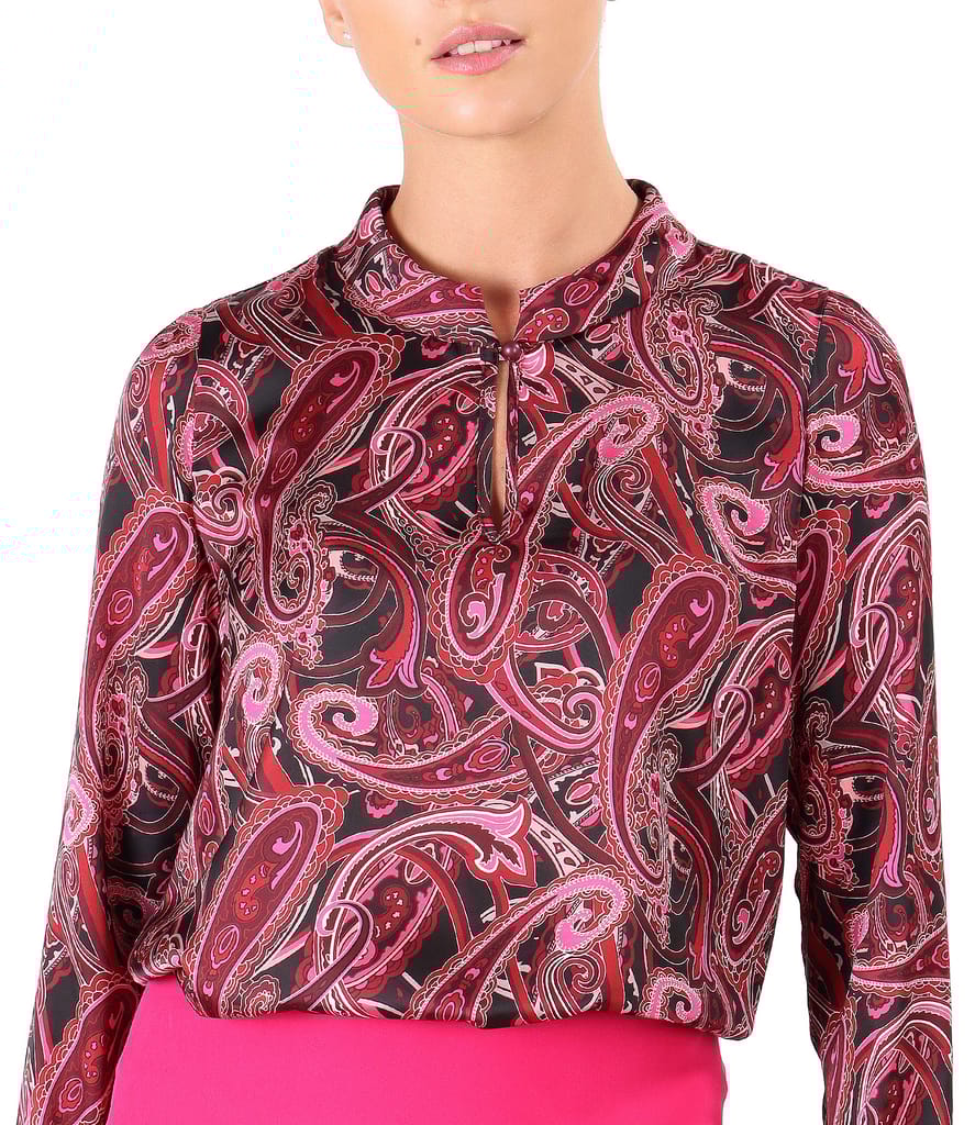 Bluza din saten imprimat cu motive paisley
