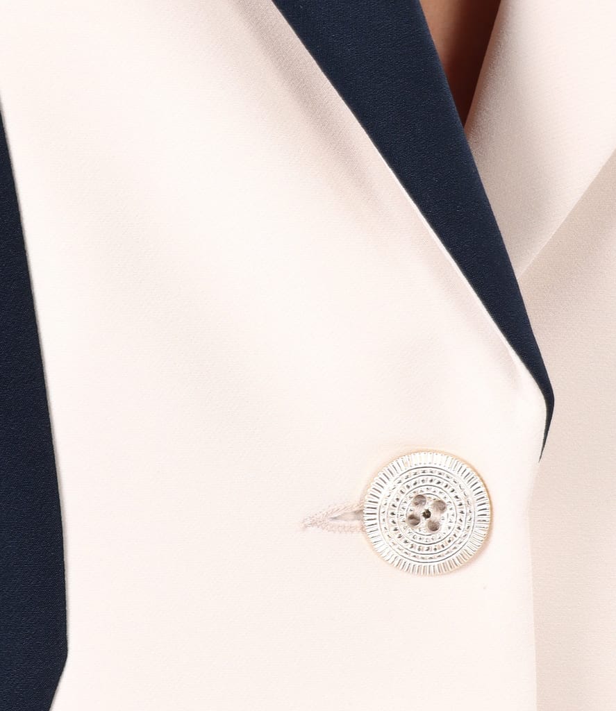 Sacou din stofa elastica in doua culori