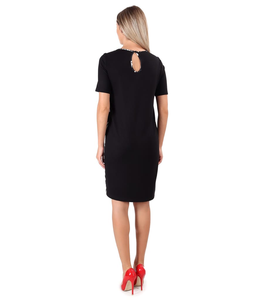 Rochie lejera cu fata din saten imprimat