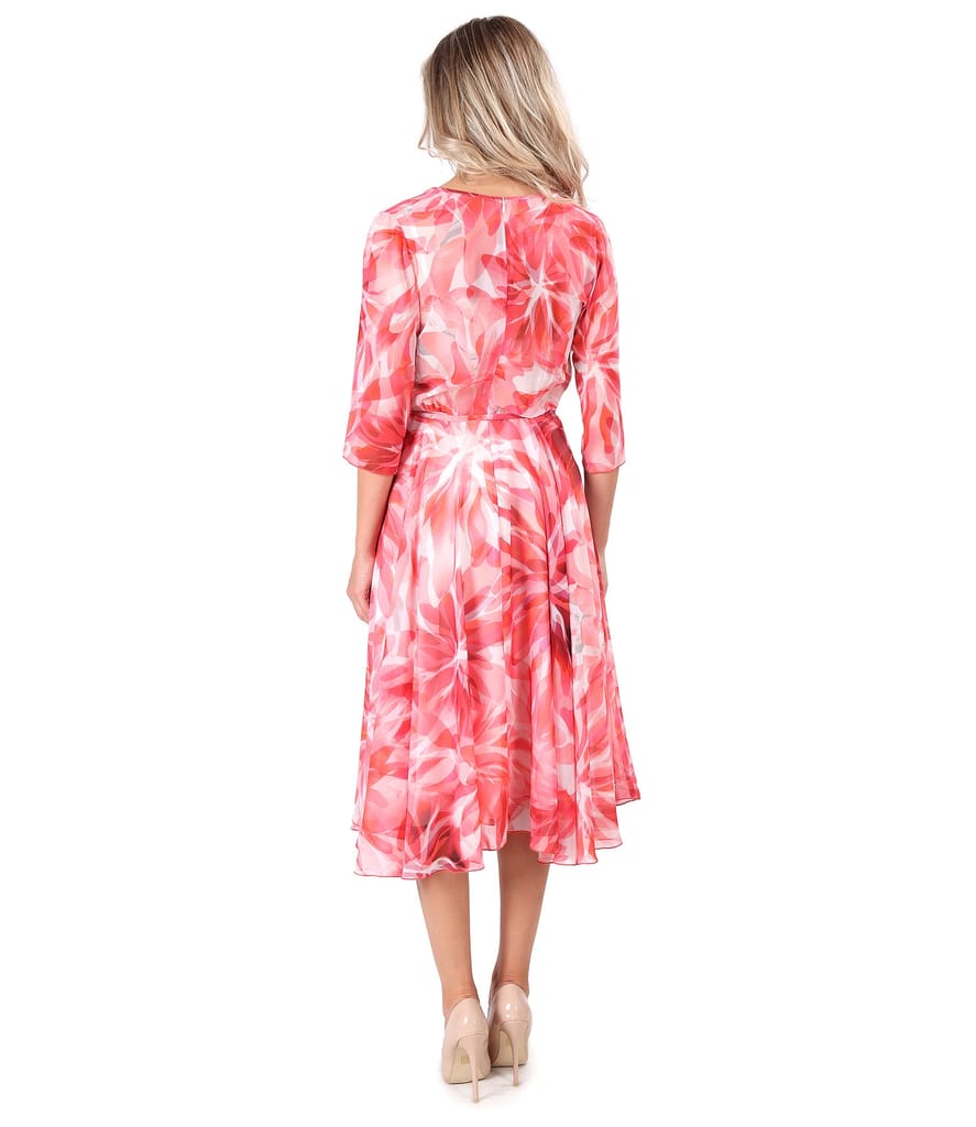 Rochie din voal imprimat cu motive florale