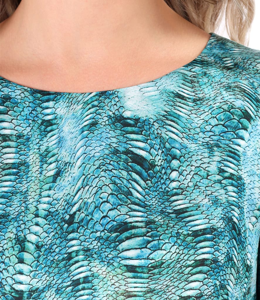 Rochie lejera din saten imprimat